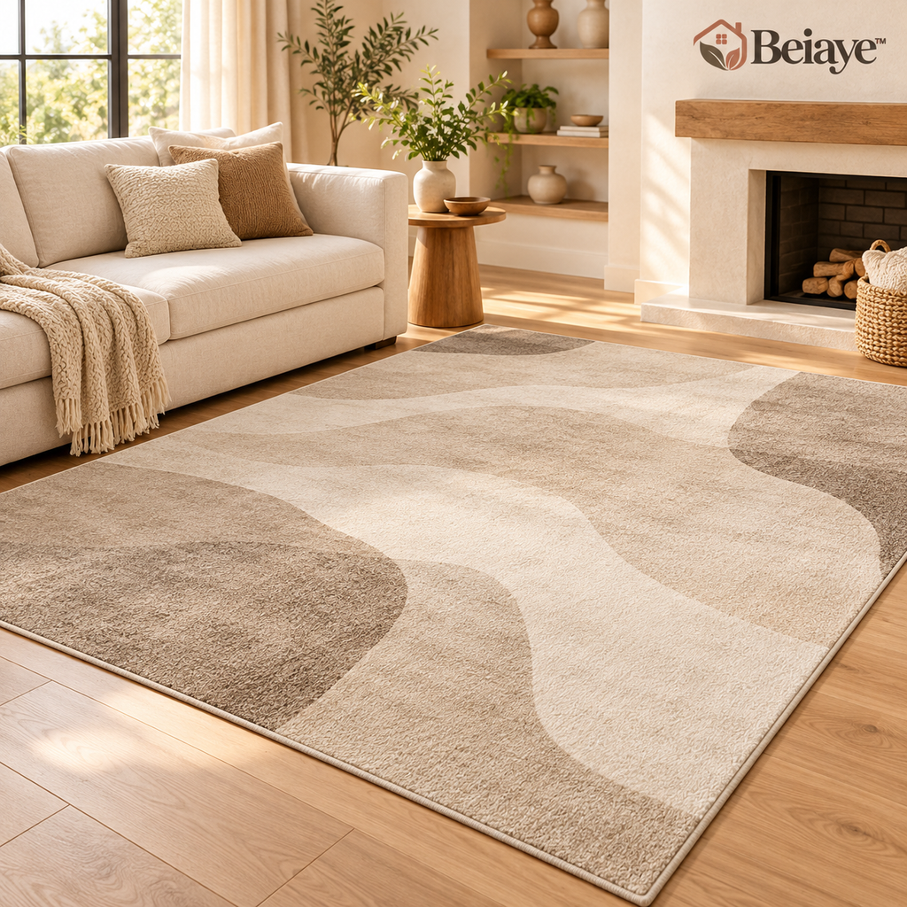 Beiaye™ Haven Abstract Washable Area Rug — branded product overview