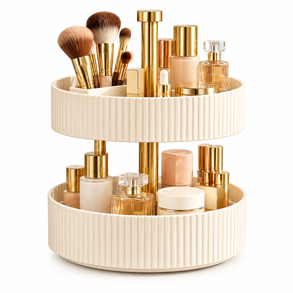 Beiaye™ Lumière Rotating Vanity Organizer — details and features