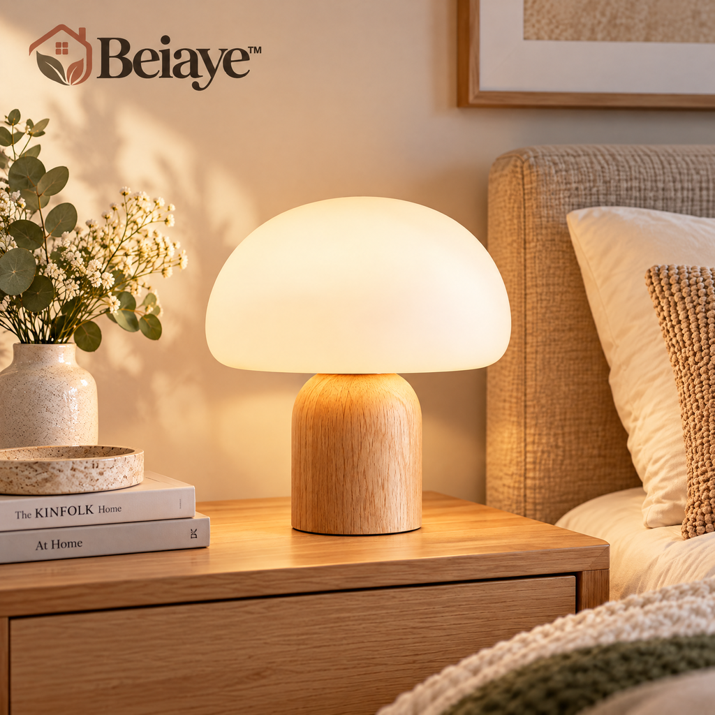Beiaye™ MoonGlow Mushroom Bedside Lamp — details and features