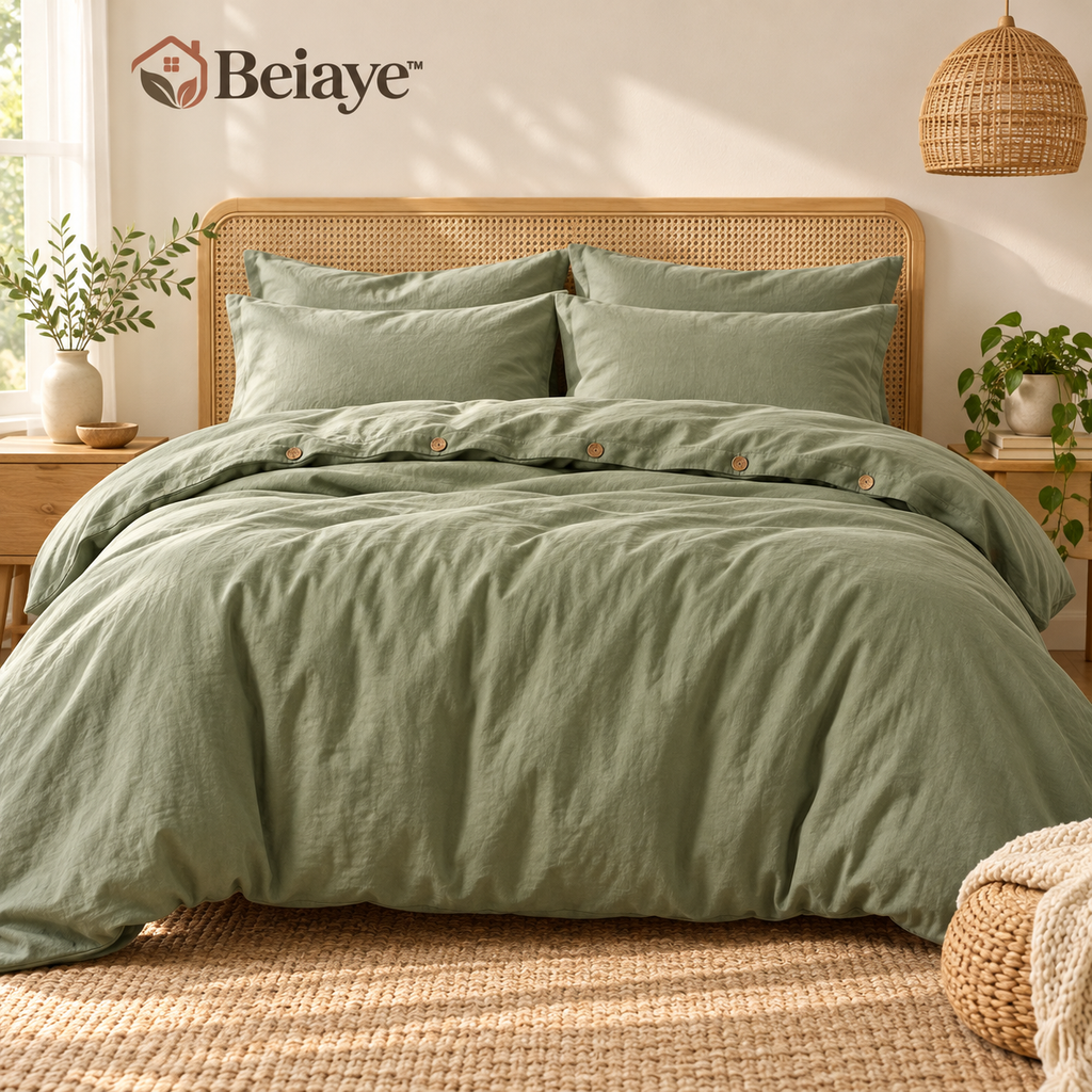 Beiaye™ Meadow Washed-Cotton Duvet Cover Set — branded product overview