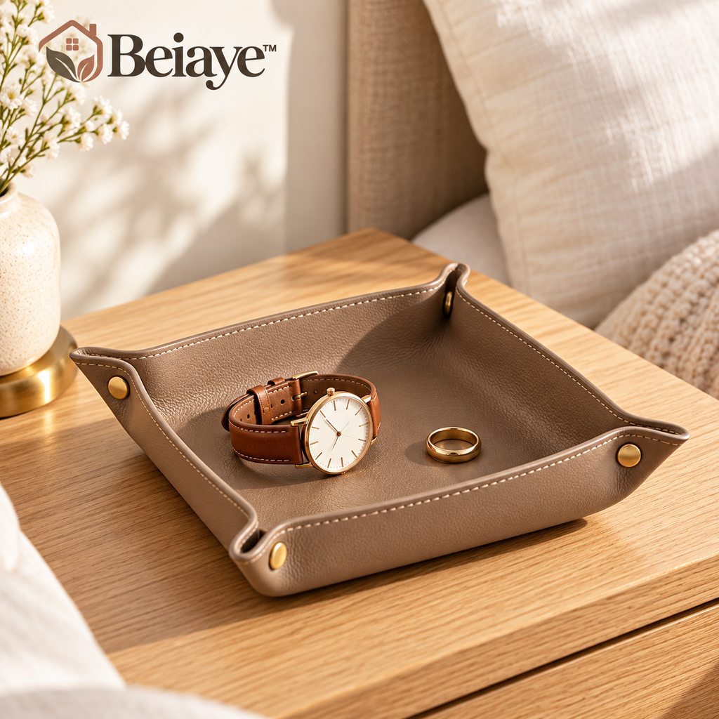Beiaye™ Folded-Corner Bedside Valet Tray — branded product overview